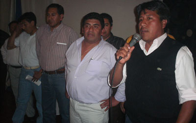 Artime Ríos,Carlitos Camacho, Julio Condorí, Díaz y Colque, algunos de los organizadores de la cena de los gastronomitos 