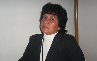 Teresa del Carmen Vargas vecina de Tolombón participo de la reunión con las autoridades municipales 