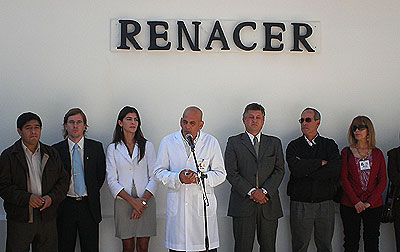 Héctor Molina actual titular del Seguro Provincial de Salud, en la inauguración del centro renacer