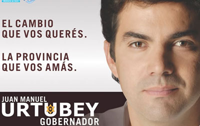Afiche de campaña del Gobernador Juan Manuel Urtubey en 2007