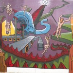Jóvenes en tratamiento de rehabilitación confeccionan un mural