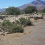 El Río Santa María a punto de cortar la Ruta 68