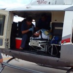 El Bell 412 realizó otro vuelo sanitario