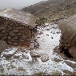 Nieve y escarcha en los cerros de Cafayate