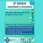 En Cafayate se colocarán las segundas dosis de Sinopharm y Covishield