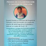 Enfermeros realizan una campaña solidaria para ayudar a Graciela Guantay