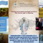 Llega a Cafayate la Virgen de Luján que acompañó a los soldados argentinos en Malvinas