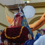 En la celebración de la Virgen el Rosario hubieron alrededor de 9 mil personas