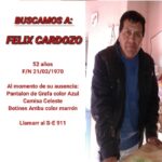 Se necesita dar con el paradero del señor Félix Cardozo de 52 años