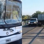 Un colectivo de Flecha Bus chocó con un camión en El Carril