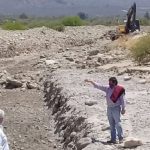 Funcionarios provinciales supervisaron la obra de encauce del Río Chuscha
