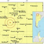Temblor en Salta este lunes a la noche, tuvo una magnitud de 4.6